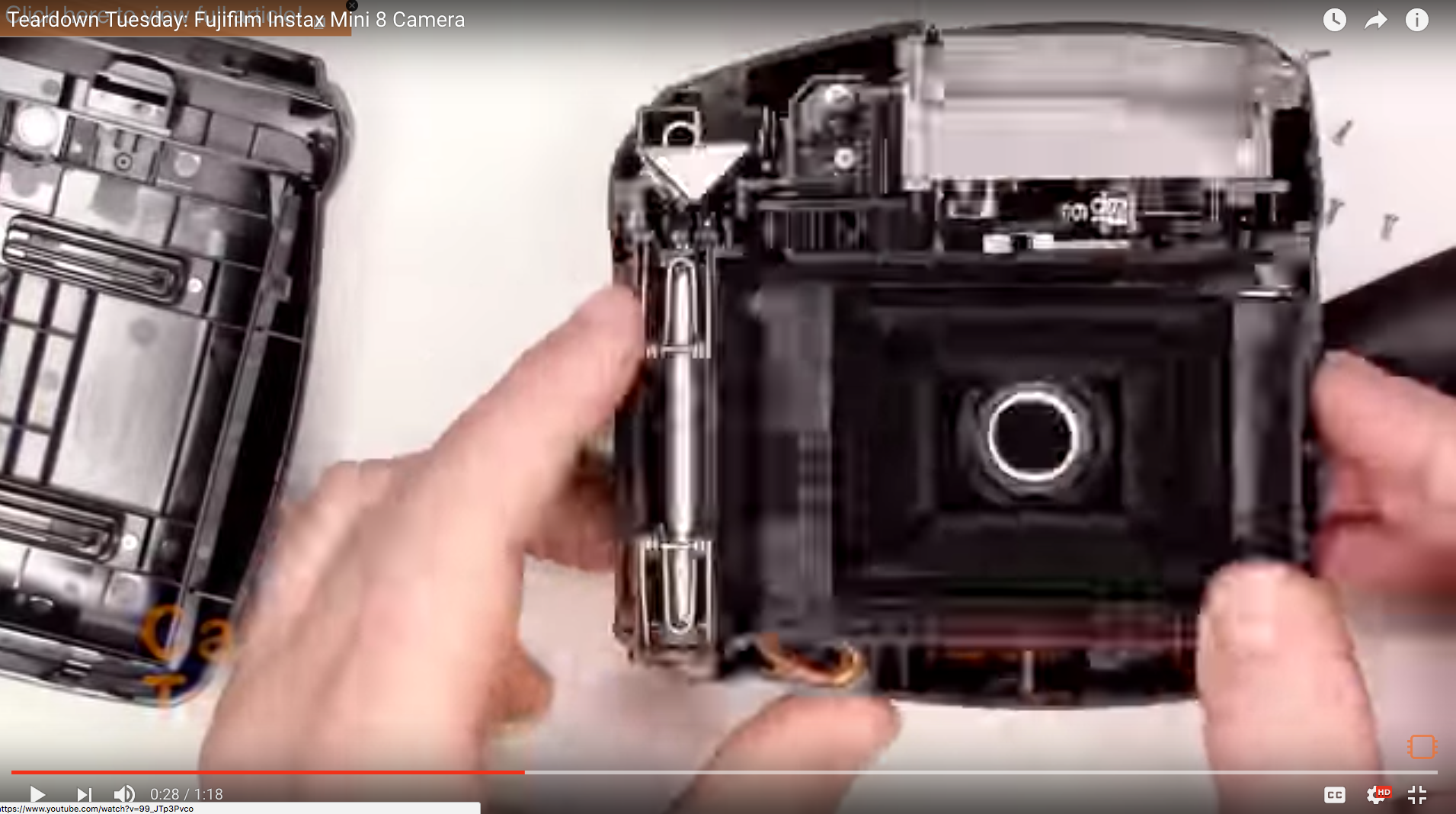 instax mini 9 teardown