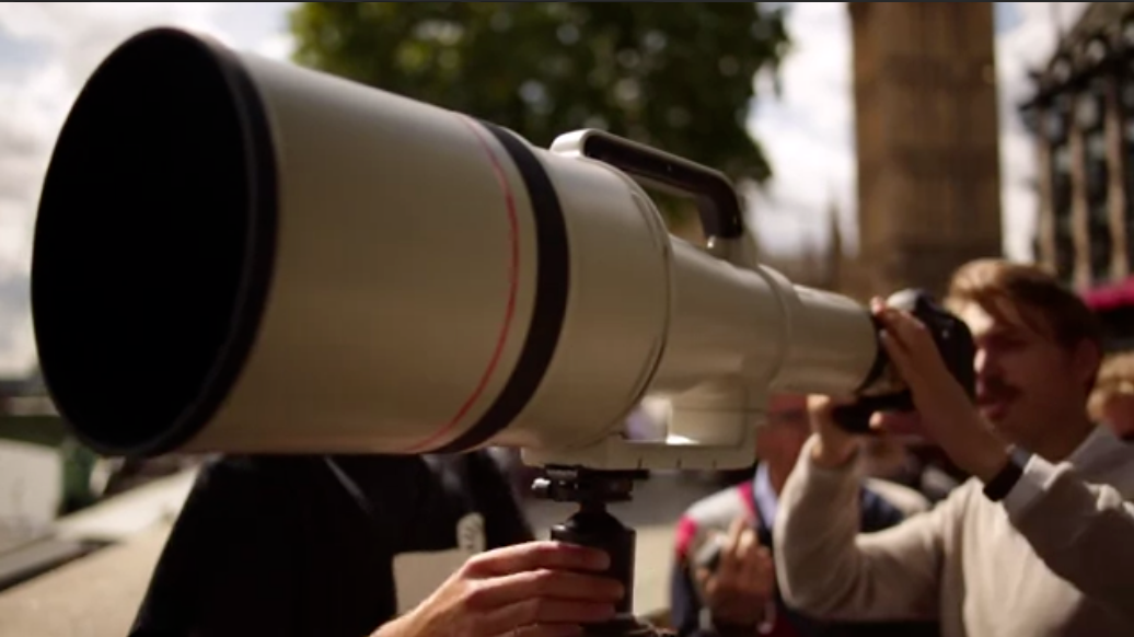 massive telephoto lens