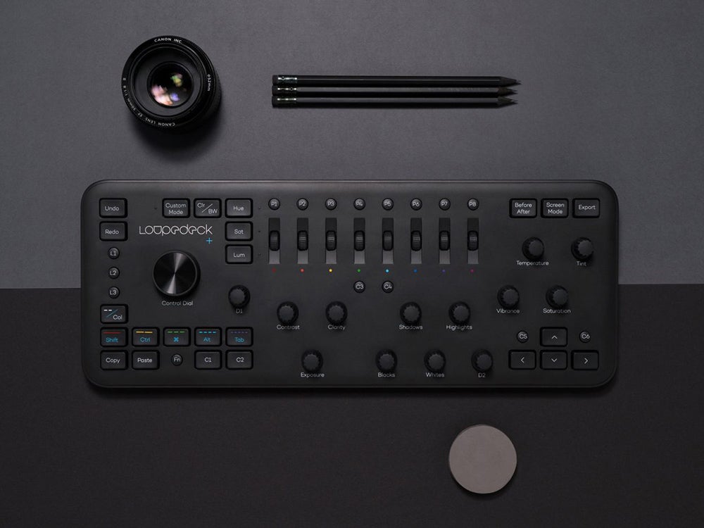 Loupedeck+ is a customizable editing console designed to work with Lightroom