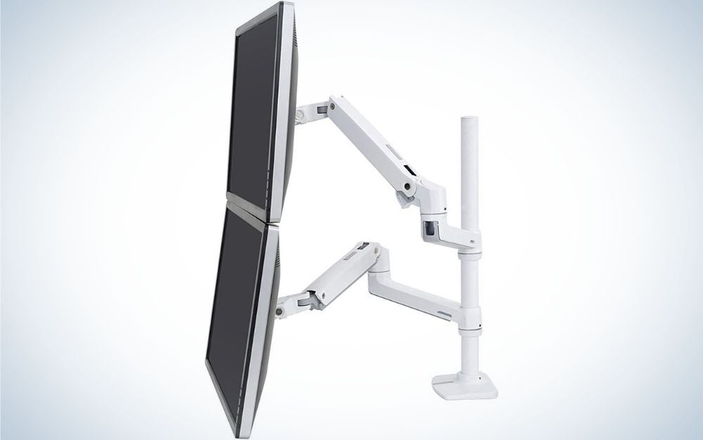 dual monitor stand top bottom