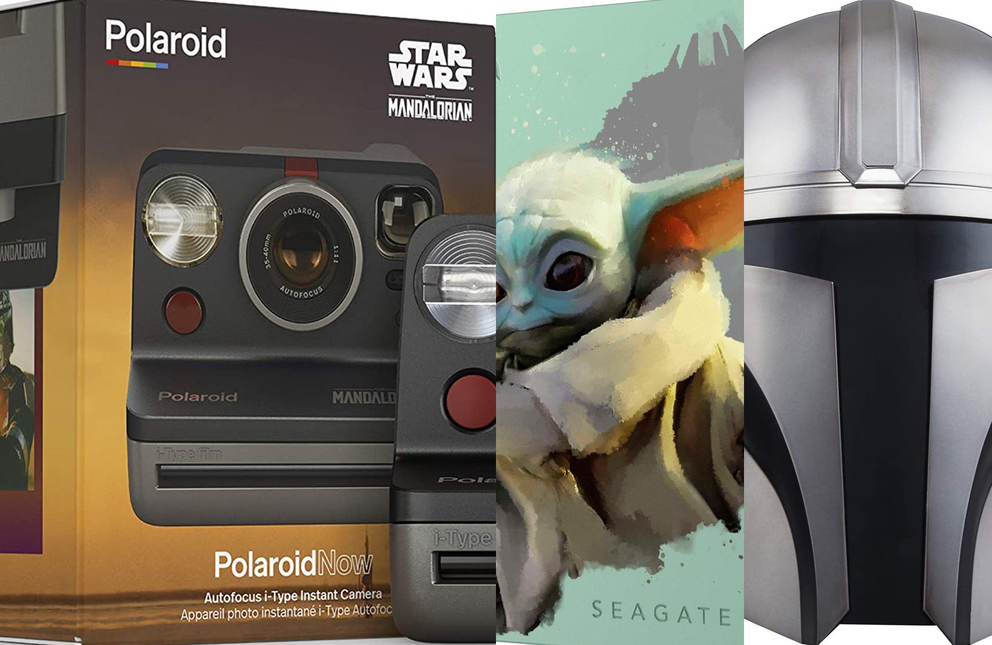 Mandalorian Polaroid, I type auto focus camera with film and store accessories